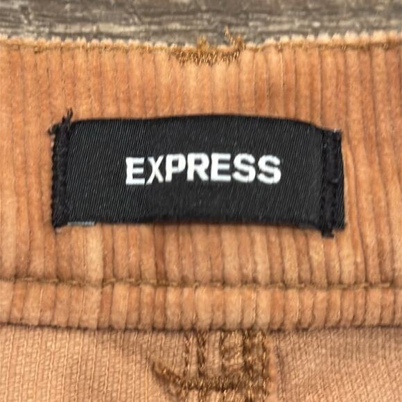 Express Women's High Rise Cropped Wide Leg Corduroy Pant Camel Size 6 - Picture 7 of 10